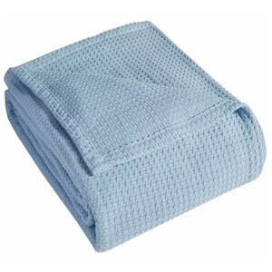 Elite Home Beatrice Home Grand Hotel Waffle Knit Cotton Blanket, Full/Queen